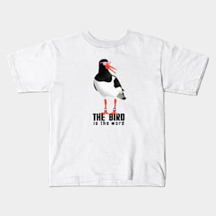 Cool bird dude with sunglasses and fashion sweatbands Kids T-Shirt